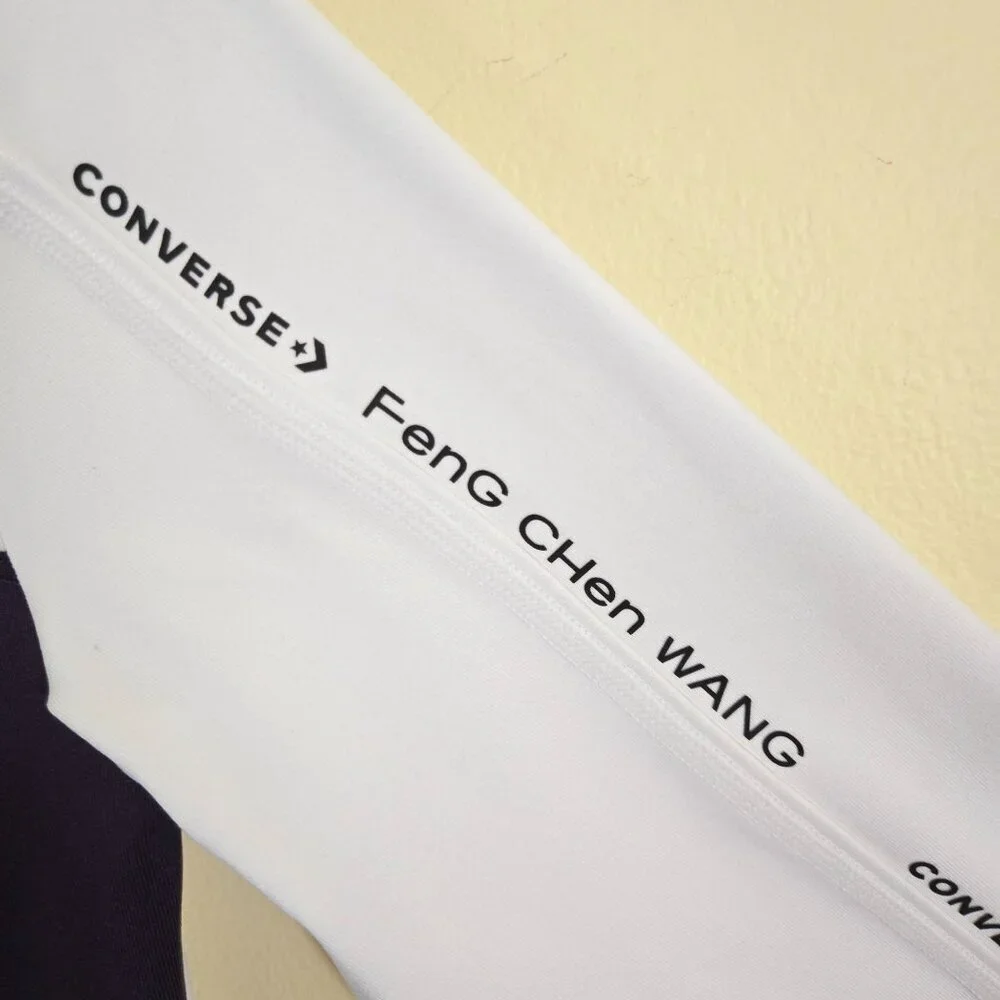 Feng Chen Wang X Converse Super Rare Colorblock Plum White Midi Dress Size M